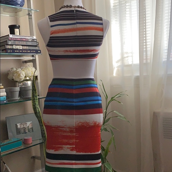 *SOLD* Clover Canyon Striped Dress - Picture 2 of 8